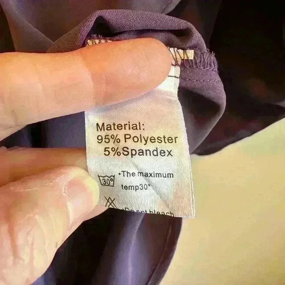 VIIShow Women’s Lightweight Purple Blouse With Tie Knot In Front - Size 2XL - Picture 6 of 10